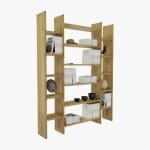 Masif Ahşap 2+1 Kitaplık - Görsel 9