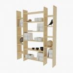 Masif Ahşap 2+1 Kitaplık