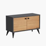 Bazalt Gri ve Meşe Dolap