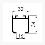 Starax Alüminyum Profil Üst Ray