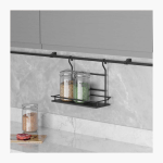 Starax Ahşap Tek Büyük Raflı Baharatlık Antrasit - Görsel 2